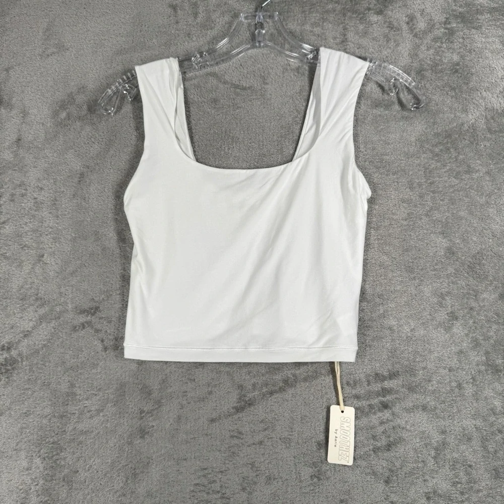 Aerie Smoothez Bandeau Bralette Lightweight Unpadded Neutral White Size Medium - Picture 2 of 11